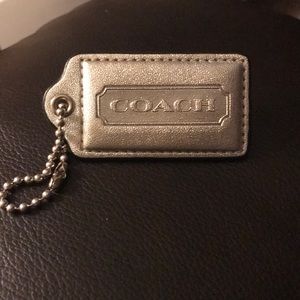 Coach Silver hang tag